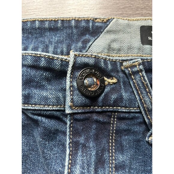 Volcom Vorta Slim Straight Jeans Men's Size 29 X 30L Dark Wash - Picture 3 of 11